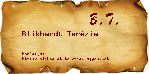 Blikhardt Terézia névjegykártya